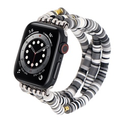 Mode Polymer Clay Perlen Pentagramm Uhr Band für Applewatch