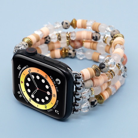 Fashion Crystal Beads Polymer Clay Tassel Watch Band for Applewatch's discount tags