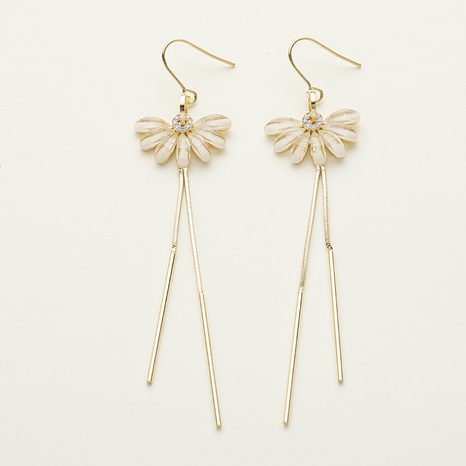 Fairy Style Chrysanthemum Copper Drop Earrings Plating Copper Earrings's discount tags