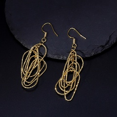 Einfacher Stil Geometrisch Kupfer Ohrhaken Vergoldet Kupfer Ohrringe 1 Paar