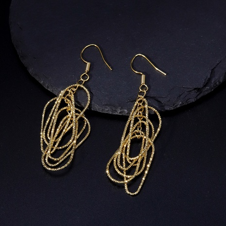 Simple Style Geometric Copper Ear hook Gold Plated Copper Earrings 1 Pair's discount tags