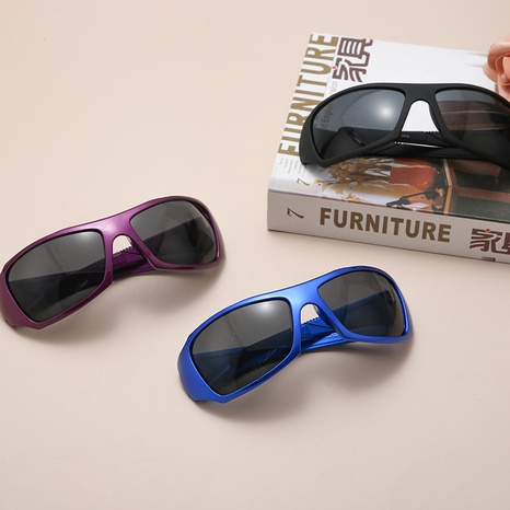 Unisex Sports Solid Color Resin Square Sunglasses's discount tags