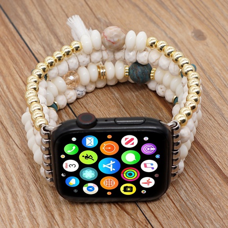Correa de reloj con borla de cuentas acrílicas de estilo bohemio adecuada para Apple Watch's discount tags