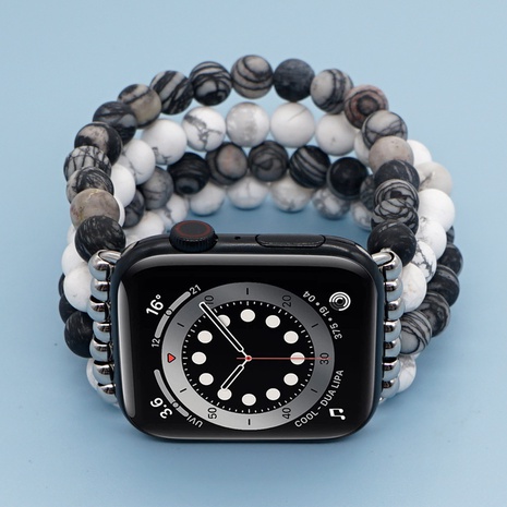 Fashion New 8mm Polymer Clay Beaded Watch Band for Applewatch's discount tags