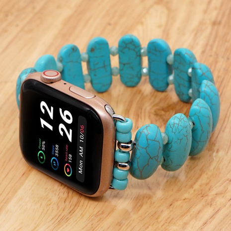 Bohème Turquoise Bleu Cristal Perlé Bracelet Adapté pour Applewatch's discount tags