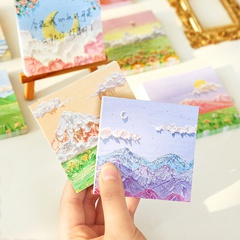 Landscape Handmade Painting Sticky Notes Message Paper