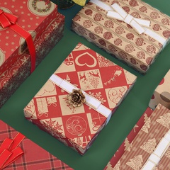 Christmas Stripe Polka Dots Snowflake Kraft Paper Party Gift Wrapping Supplies