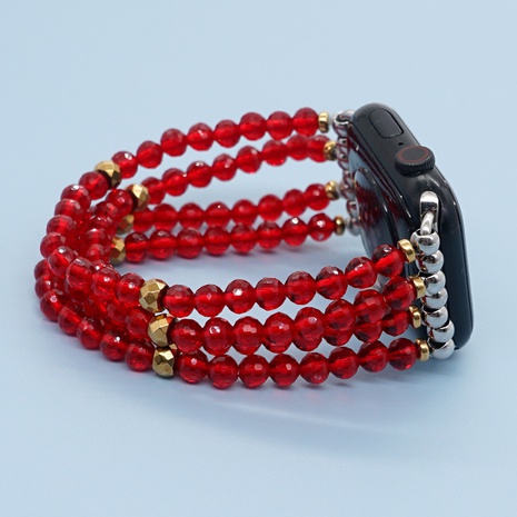 Mode Rouge Cristal Perles Bracelet Adapté pour Applewatch's discount tags