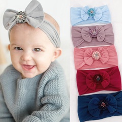 Fashion Solid Color Nylon Bow Knot Hair Band
