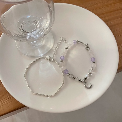 Mode Mond Perlen Inlay Künstliche Edelsteine Armbänder 1 Stück's discount tags