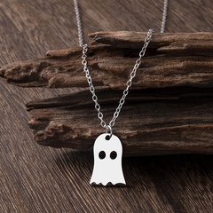 Simple Style Ghost Stainless Steel Pendant Necklace Plating Stainless Steel Necklaces 1 Piece