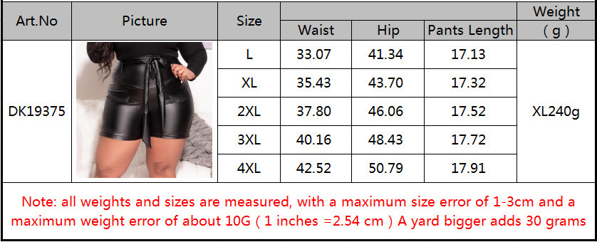 Rock Fashion Streetwear Solid Color Pu Skinny Pants Plus Sizepicture4