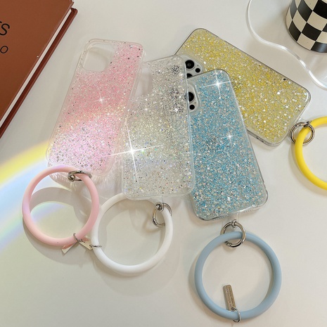 Mode Cercle Scintillant Paillette Gel De Silice  iPhone Téléphone Cas's discount tags