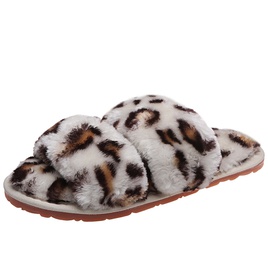 WomenS Casual Leopard Round Toe Plush Slipperspicture53