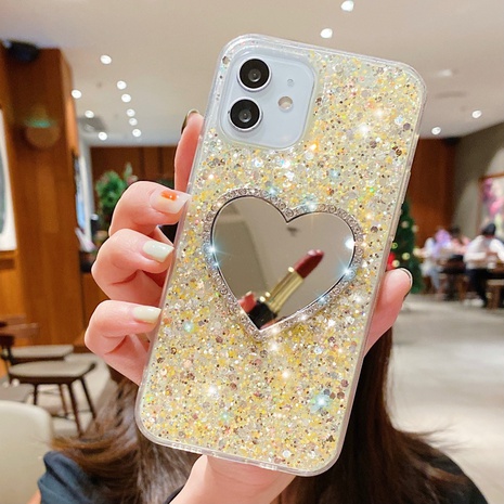 Sweet Heart Shape Sparkly Silica Gel Metal  iPhone Phone Cases's discount tags