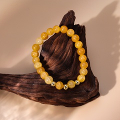 Einfacher Stil Runden Kupfer Armbänder Perlen Naturstein Kupfer Armbänder 1 Stück
