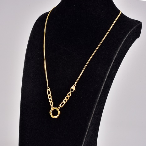 Einfacher Stil Geometrisch Titan Stahl Halskette Mit Anhänger Vergoldet Edelstahl Halsketten's discount tags