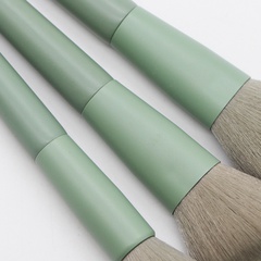 Einfacher Stil Rosa Grün Künstliche Faser Aluminium Holzgriff Makeup Bürsten 8 Stück