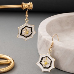 Funny Spider Spider Web Alloy Drop Earrings