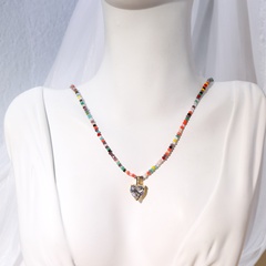 Mode Runden Kupfer Halskette Perlen Vergoldet Zirkon Kupfer Halsketten 1 Stück