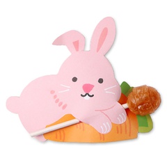 Ostern Mode Kaninchen Papier Zubehör für Geschenkverpackungen Bonbon Dekorationskarten