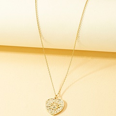 Fashion Heart Shape Alloy Plating Pendant Necklace