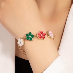 Fashion Flower Alloy Plating Bracelets