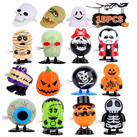 Decoración de regalo de juguete de cuerda de Halloween para niños, fantasma que camina, Pirata, Cráneo, bruja, salto a través de la frontera, caliente's discount tags
