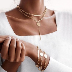 Simple Style Geometric Tassel Alloy Plating Necklace