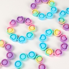 Neue Nette kinder Herz Kreis Muster Dekompression Silikon Spielzeug