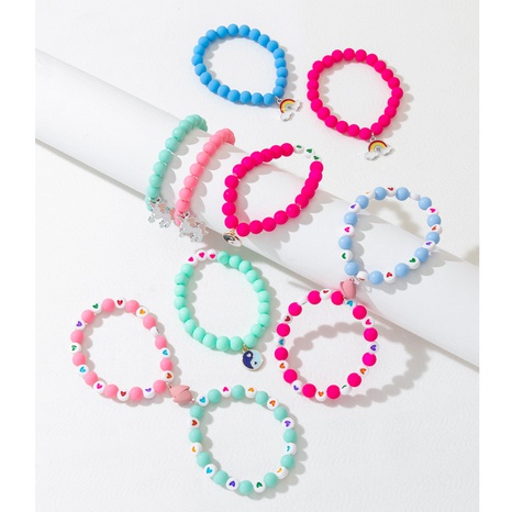 Fashion Heart Shape Alloy Resin Bracelets's discount tags