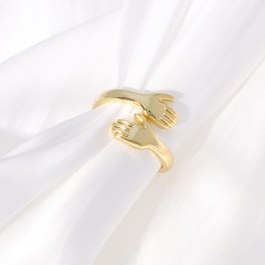 Mode Palme Kupfer Offener Ring Vergoldet Kupfer Ringe 1 Stück