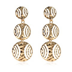 Vintage Style Geometric Alloy Plating Hollow Out Drop Earrings 1 Pair