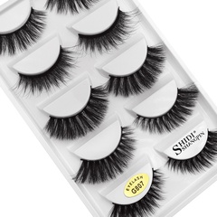 5 pairs of multi-layer mink hair exaggerated thick false eyelashes