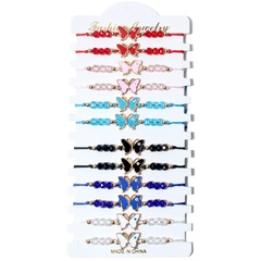 Simple Style Butterfly Alloy Enamel Bracelets 1 Set