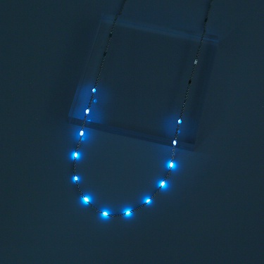 Sky Blue Luminous Chain Style Necklace—3
