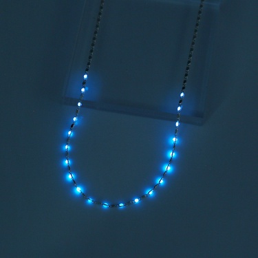 Sky Blue Luminous Chain Style Necklace—5