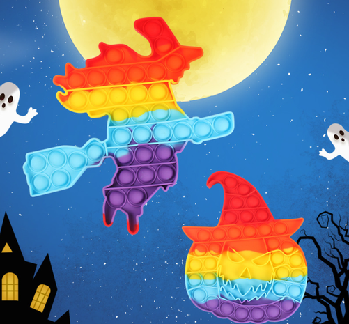 Halloween New Silicone Toy Children's Desktop Puzzle Mental Arithmetic Finger Bubble's discount tags