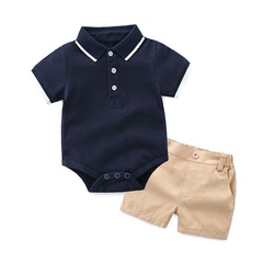 Fashion Solid Color Cotton Shorts Sets Baby Clothes
