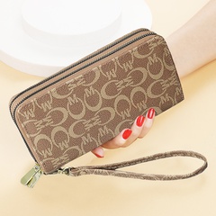 Fashion Geometric Printing Square Zipper Clutch Bag Long Wallet