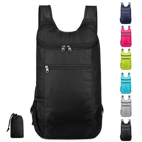 Sports Solid Color Square Zipper Functional Backpack's discount tags