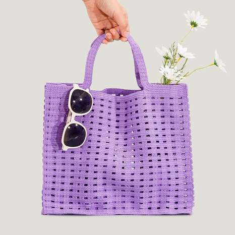 Fashion Solid Color Printing Square Open Handbag's discount tags