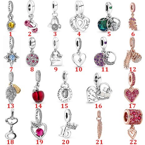 Luxurious Fruit Heart Shape Silver Plating Crystal Scattered beads's discount tags