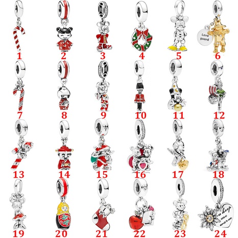 Princess Animal Cartoon Silver Plating Crystal Scattered beads's discount tags