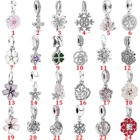 Cute Animal Fruit Silver Plating Zircon Scattered beads's discount tags