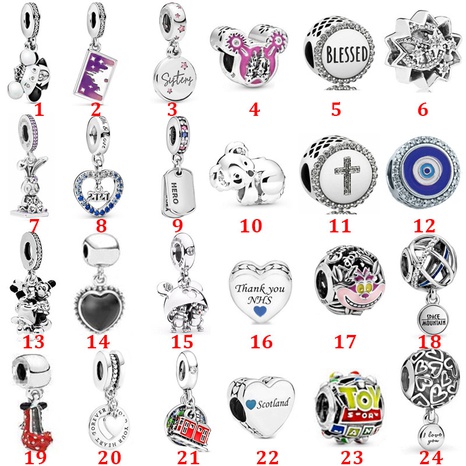 Cute Fashion Animal Cartoon Silver Plating Crystal Scattered beads's discount tags