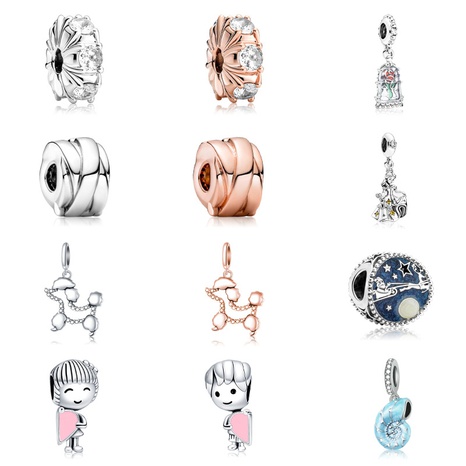 Jiarens neues Produkt, süßer Hund, tanzende Prinzessin, große Loch perlen, Weihnachts mann, Rosen perlen armband zubehör's discount tags