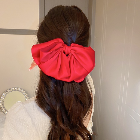 Simple Style Solid Color Cloth Bowknot Hair Clip 1 Piece's discount tags
