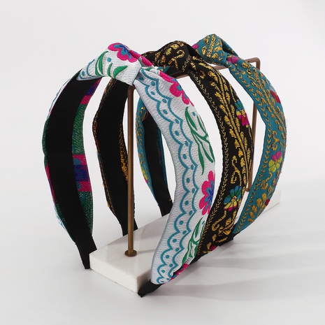 Ethnischer Stil Geometrisch Blume Tuch Haarband 1 Stück's discount tags