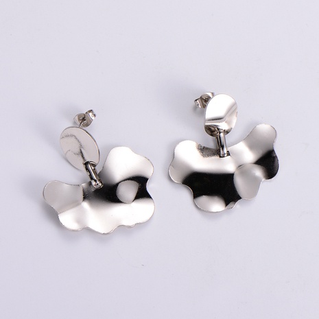 Simple Style Irregular Stainless Steel Earrings Plating Stainless Steel Earrings's discount tags